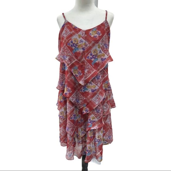 Free People Dresses & Skirts - Free People Red Handkerchief Dress